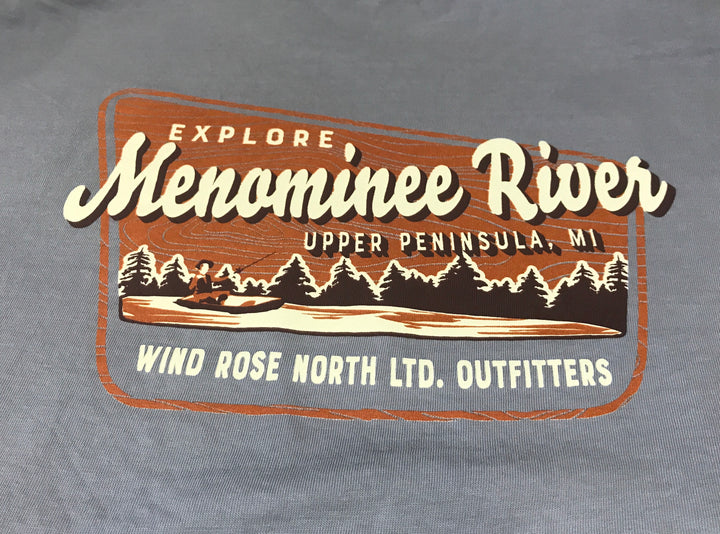 Wind Rose North Explore Menominee River Long Sleeve T-Shirt