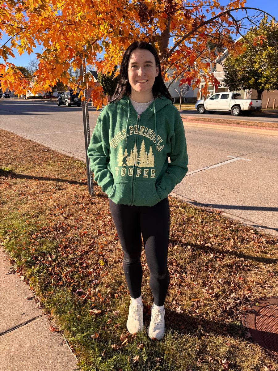 Upper Peninsula Yooper/Sasquatch Full Zip with Sherpa Lined Hood – Wind ...