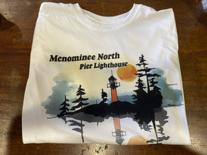 Unisex Menominee North Pier Lighthouse UPF 50 Solar Sun Shirt