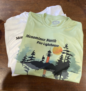 Unisex Menominee North Pier Lighthouse UPF 50 Solar Sun Shirt