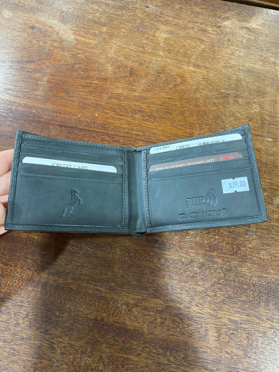 CRAZY HORSE RFID Men’s Leather Wallet Bifold
