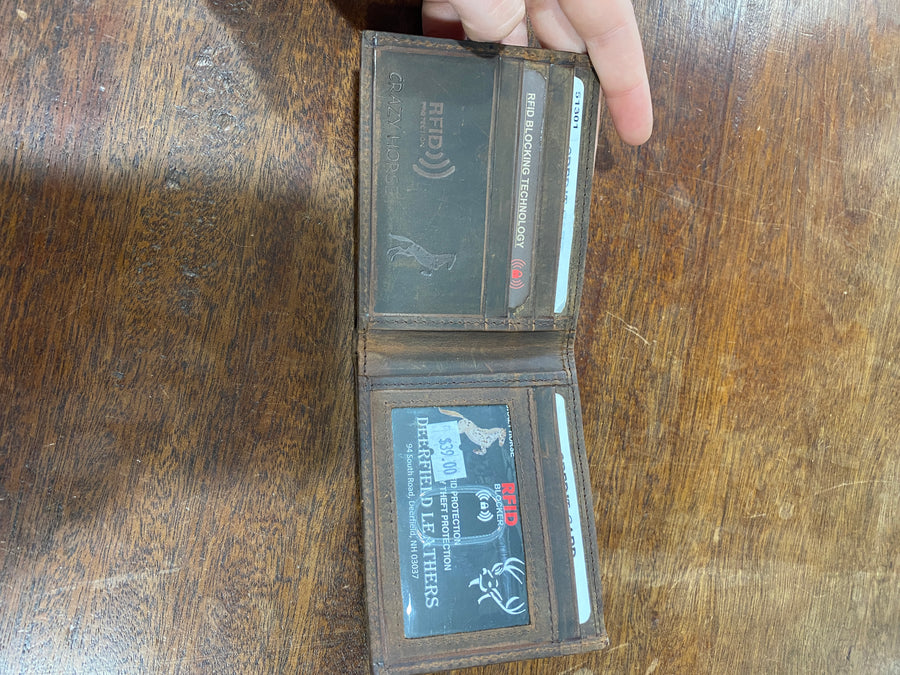 CRAZY HORSE RFID Men’s Leather Wallet Bifold