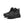 A pair of all black shoes that has Keen written on the side against a white background.