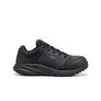 Black athletic shoe on a white background