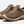 Pair of light brown shoes with tan and dark purple accents that has the Keen logo on the side and tongue of the shoe against a white background.