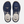 Top view of a pair of dark blue and brown shoes with white accents and the Keen logo on the tongue of the shoe against a white background.
