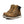 Brown leather boot with white sole on a white background