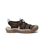 Brown sandal with beige sole on a white background