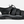 Side view of a black sandal with grey accents and a Keen logo on the side against a white background.