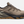 Side profile view of a light brown shoe with black accents against a white background.