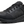Side view of a black shoe with a brand logo on the side against a white background.