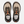 Top view of a tan shoe that has dark brown and orange accents with the Keen logo on the tongue of the shoe.