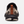 Back view of a tan shoe that has dark brown and orange accents against a white background.