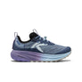 Blue and purple running shoe on a white background