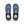 Pair of blue and purple Keen shoes on a white background