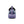 Back view of a purple and black sneaker on a white background