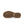 Brown sole of a shoe with brand logo on a white background