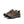 Pair of shoes that are brown, dark green and black with a Keen logo on the side and on he tongue against a white background