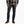 Person wearing dark grey pants and a flannel against a white background.