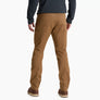 Person wearing khaki pants and a grey shirt against a white background.