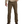 Person wearing dark khaki colored pants with a light cream colored shirt against a white background.