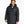 Person wearing a black puffy jacket with LL Bean tag on the front.