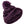 Dark purple winter hat that is showing the fuzzy inside in the same color.
