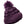 Dark purple hat that has a pom pom on the top and a light purple tag int he flipped up part of the had that says LL Bean.