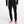 Person wearing a pair of black pants with a black waist band that says LL Bean in light grey.