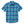 Blue and green plaid shirt on a white background