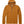 Orange hooded long-sleeve shirt with a zipper on a white background