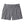 Gray shorts with a visible brand logo on a white background