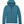 Blue hoodie with a brand logo on a white background