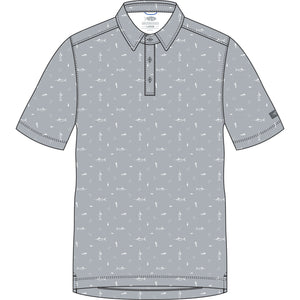 Aftco Men's Cypress Printed Polo (M64225)