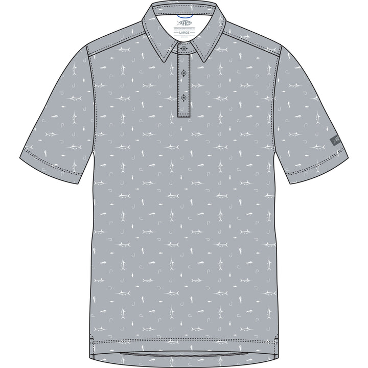 Aftco Men's Cypress Printed Polo (M64225)