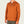 Person wearing a burnt orange hoodie that is a 1/4 zip.
