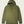 The front of an olive green hoodie that has a golden yellow brand logo on the front for Marsh Wear.