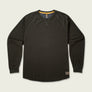 Black long sleeve shirt that has a small Marsh Wear tag on the bottom left side.