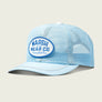 Light blue mesh cap with 'Marsh Wear Co' logo on a beige background