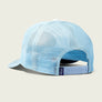 Light blue mesh cap on a beige background