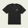 Vintage black shirt that has a fish on the front pocket area that also says Marsh Wear against a light grey background.
