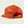 Back of an orange mesh hat with a snap for different sizing on a blank background
