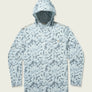 Gray camo long sleeve with a hood on a beige background