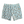 Dark dusty blue shorts with a duck and grass pattern with a pocket on the back against a white background