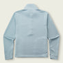 Light blue ribbed sweater on a beige background