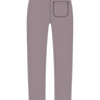 Back side of a pair of mauve purple sweatpants that has one pocket on the back against a white background.