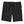 Black shorts with drawstring on a white background