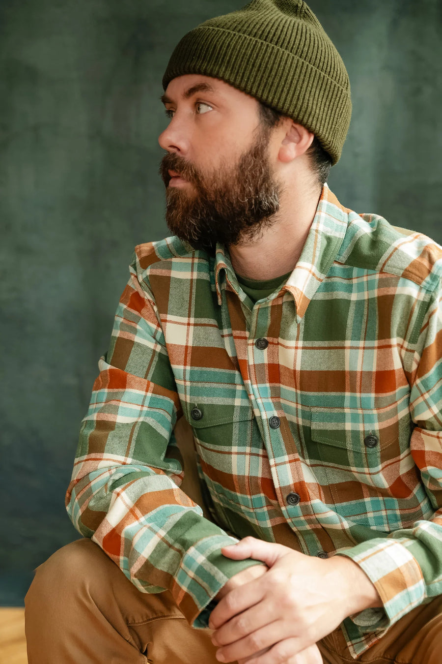 Woolly Dry Goods Men's Flannel Shirt 7 OZ WF7OZM01R