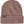 Mauve colored knit hat that can flip up and has a small Patagonia tag on the flipped part.