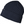 Navy blue knitted hat that folds up and has a Patagonia tag on the folded up part.